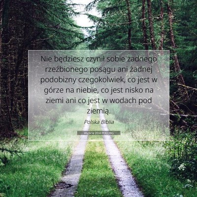 Wyjścia 20:4 POLUBG Obraz Wersetu Biblijnego