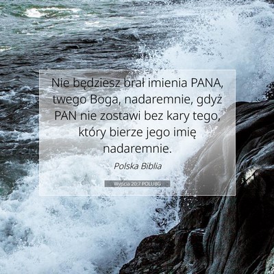 Wyjścia 20:7 POLUBG Obraz Wersetu Biblijnego
