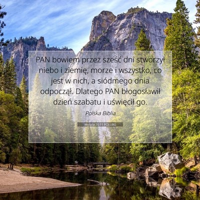 Wyjścia 20:11 POLUBG Obraz Wersetu Biblijnego