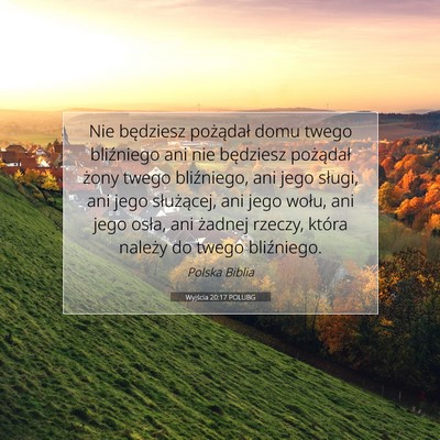 Wyjścia 20:17 POLUBG Obraz Wersetu Biblijnego