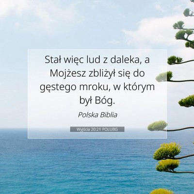 Wyjścia 20:21 POLUBG Obraz Wersetu Biblijnego