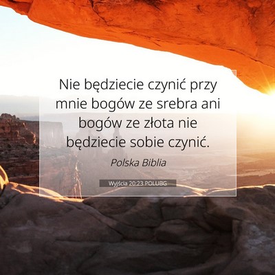Wyjścia 20:23 POLUBG Obraz Wersetu Biblijnego