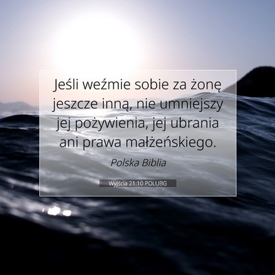 Wyjścia 21:10 POLUBG Obraz Wersetu Biblijnego