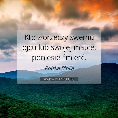 Wyjścia 21:17 POLUBG Obraz Wersetu Biblijnego