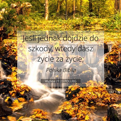 Wyjścia 21:23 POLUBG Obraz Wersetu Biblijnego