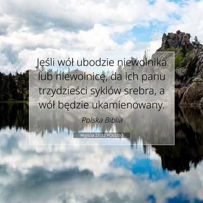 Wyjścia 21:32 POLUBG Obraz Wersetu Biblijnego