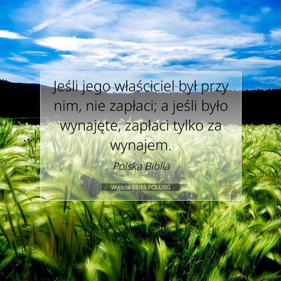 Wyjścia 22:15 POLUBG Obraz Wersetu Biblijnego
