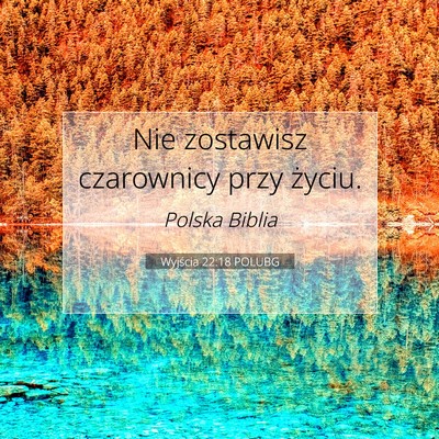 Wyjścia 22:18 POLUBG Obraz Wersetu Biblijnego