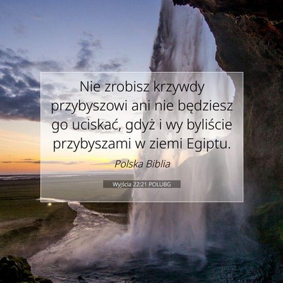 Wyjścia 22:21 POLUBG Obraz Wersetu Biblijnego