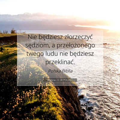 Wyjścia 22:28 POLUBG Obraz Wersetu Biblijnego