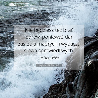 Wyjścia 23:8 POLUBG Obraz Wersetu Biblijnego