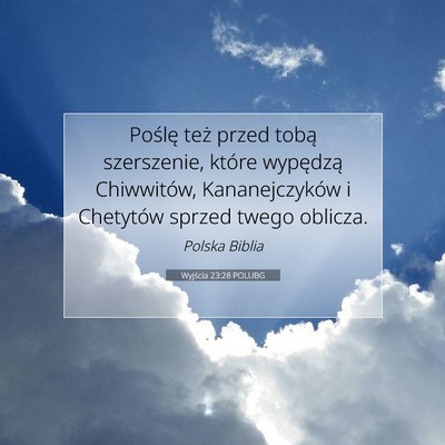 Wyjścia 23:28 POLUBG Obraz Wersetu Biblijnego