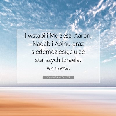 Wyjścia 24:9 POLUBG Obraz Wersetu Biblijnego