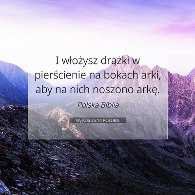 Wyjścia 25:14 POLUBG Obraz Wersetu Biblijnego
