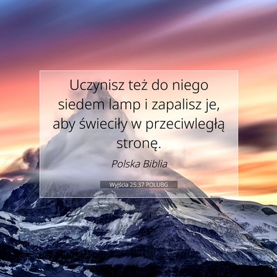 Wyjścia 25:37 POLUBG Obraz Wersetu Biblijnego