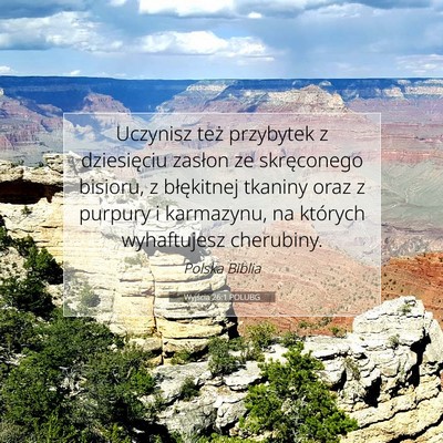 Wyjścia 26:1 POLUBG Obraz Wersetu Biblijnego