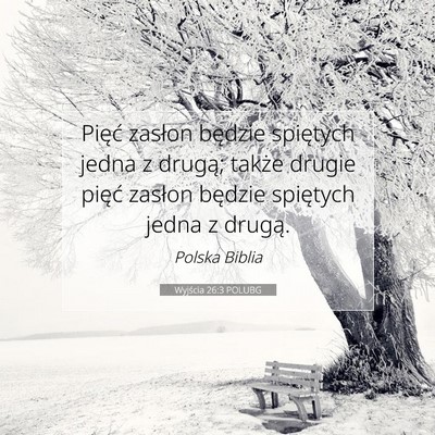 Wyjścia 26:3 POLUBG Obraz Wersetu Biblijnego