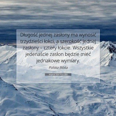 Wyjścia 26:8 POLUBG Obraz Wersetu Biblijnego