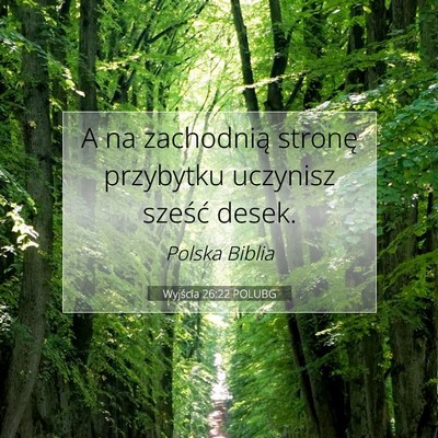 Wyjścia 26:22 POLUBG Obraz Wersetu Biblijnego