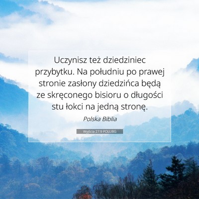 Wyjścia 27:9 POLUBG Obraz Wersetu Biblijnego
