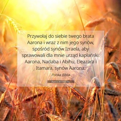 Wyjścia 28:1 POLUBG Obraz Wersetu Biblijnego