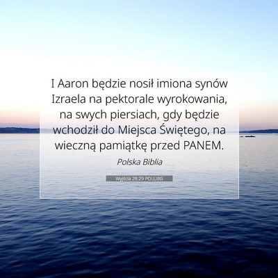 Wyjścia 28:29 POLUBG Obraz Wersetu Biblijnego