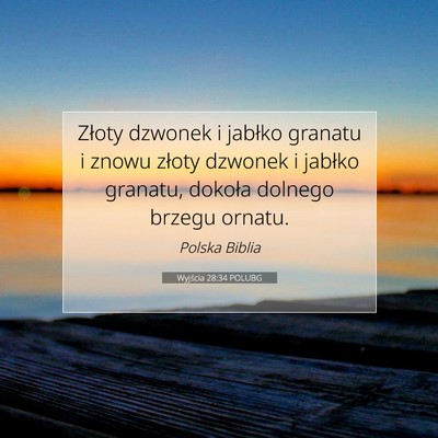 Wyjścia 28:34 POLUBG Obraz Wersetu Biblijnego