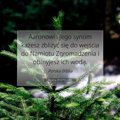 Wyjścia 29:4 POLUBG Obraz Wersetu Biblijnego