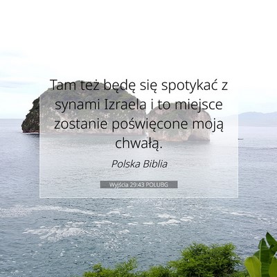 Wyjścia 29:43 POLUBG Obraz Wersetu Biblijnego