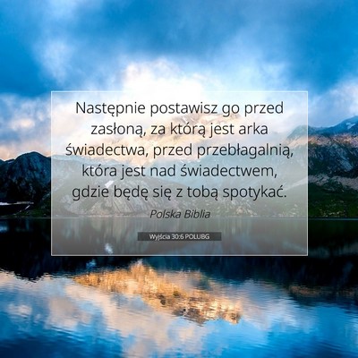 Wyjścia 30:6 POLUBG Obraz Wersetu Biblijnego
