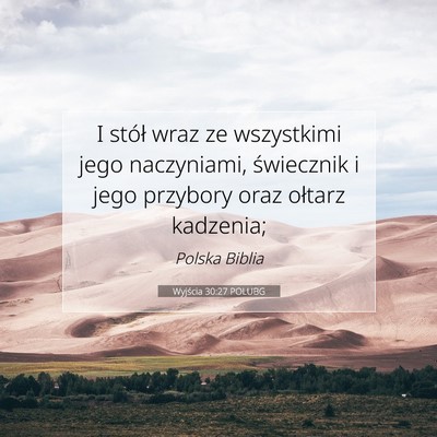 Wyjścia 30:27 Werset Biblijny Wyjaśniony