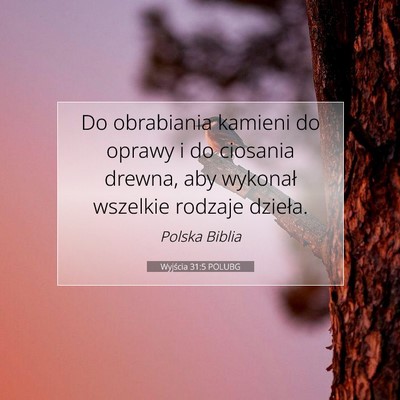 Wyjścia 31:5 Werset Biblijny Wyjaśniony
