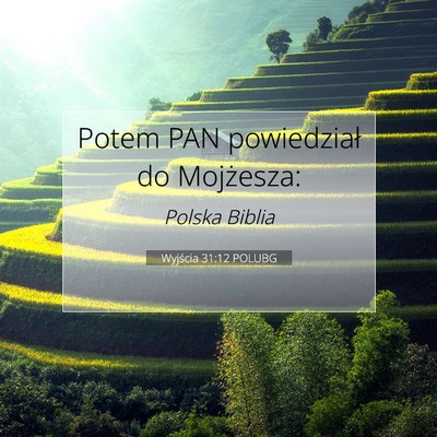Wyjścia 31:12 POLUBG Obraz Wersetu Biblijnego