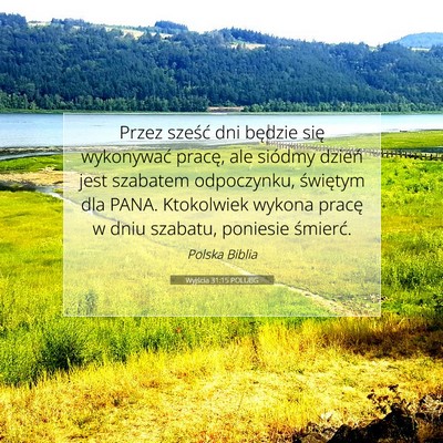 Wyjścia 31:15 POLUBG Obraz Wersetu Biblijnego