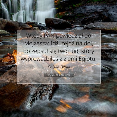 Wyjścia 32:7 POLUBG Obraz Wersetu Biblijnego