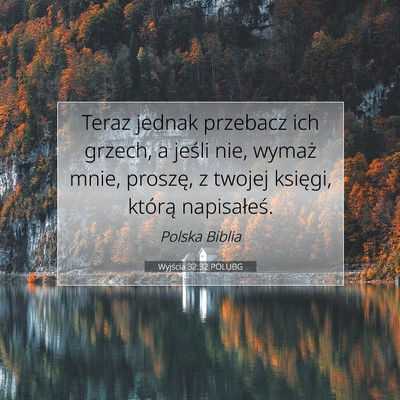 Wyjścia 32:32 POLUBG Obraz Wersetu Biblijnego