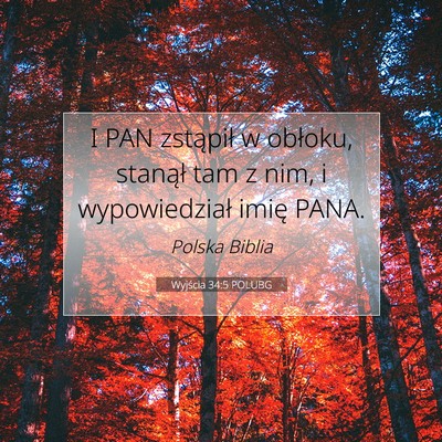 Wyjścia 34:5 POLUBG Obraz Wersetu Biblijnego