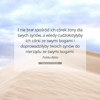 Wyjścia 34:16 POLUBG Obraz Wersetu Biblijnego
