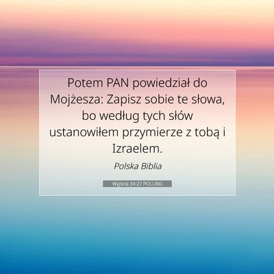 Wyjścia 34:27 POLUBG Obraz Wersetu Biblijnego