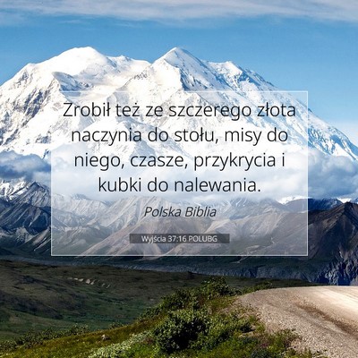 Wyjścia 37:16 POLUBG Obraz Wersetu Biblijnego