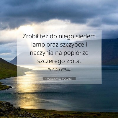 Wyjścia 37:23 POLUBG Obraz Wersetu Biblijnego