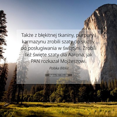 Wyjścia 39:1 POLUBG Obraz Wersetu Biblijnego