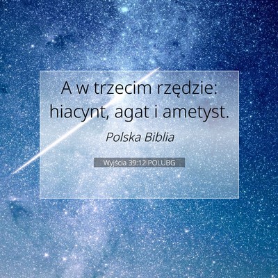 Wyjścia 39:12 POLUBG Obraz Wersetu Biblijnego