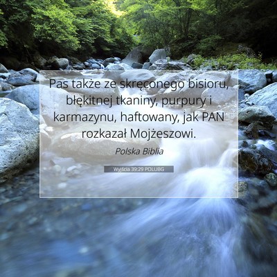 Wyjścia 39:29 POLUBG Obraz Wersetu Biblijnego