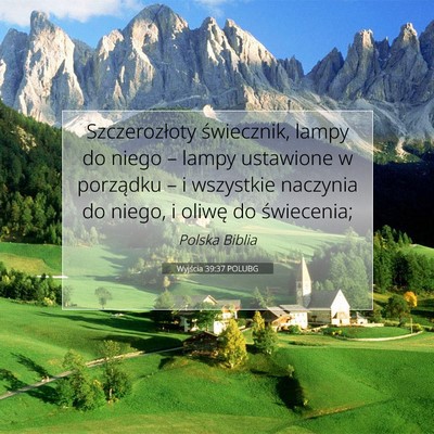 Wyjścia 39:37 POLUBG Obraz Wersetu Biblijnego