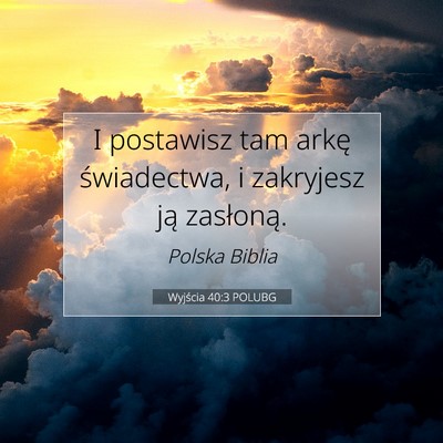 Wyjścia 40:3 POLUBG Obraz Wersetu Biblijnego