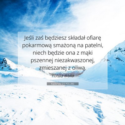 Kapłańska 2:5 POLUBG Obraz Wersetu Biblijnego