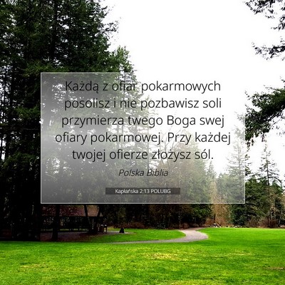 Kapłańska 2:13 POLUBG Obraz Wersetu Biblijnego