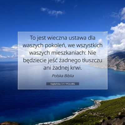 Kapłańska 3:17 POLUBG Obraz Wersetu Biblijnego