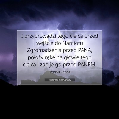Kapłańska 4:4 POLUBG Obraz Wersetu Biblijnego